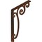 Ekena Millwork Avery Wrought Iron Bracket, (Single center brace), Antiqued Copper 1 1/2"W x 12"D x 15"H BKTM01X12X15SAVACO - alternate 1